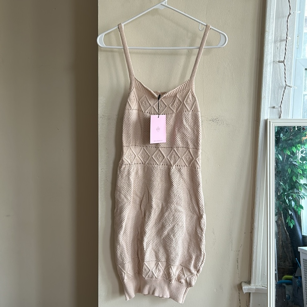 Venus Retrograde Knit Dress Beige - Picture 2 of 2